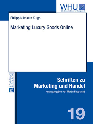 cover image of Marketing Luxury Goods Online